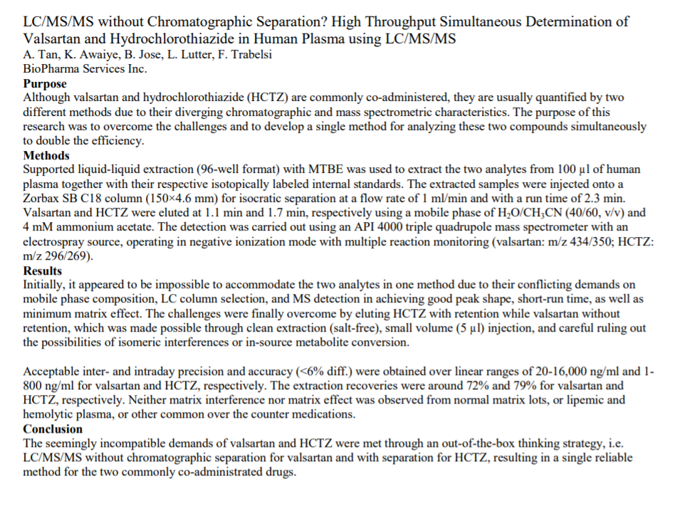 LCMSMS without Chromatographic Separation