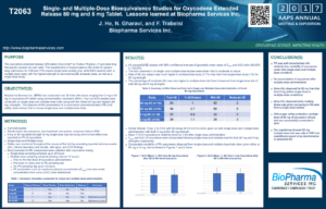 Single and Multiple-Dose Bioequivalence Studies for Oxycodone Extended
